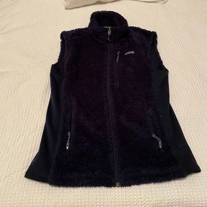 Patagonia Los Gatos Fleece Vest Medium Blue-Gray fuzzy fleece